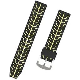 Силіконовий ремінець Primo Splint для годинника Samsung Galaxy Watch 46 мм SM-R800 Black Yellow