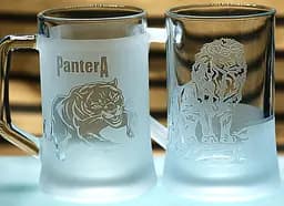Набір пивних келихів 660 мл для пари Лев та Пантера  подарунок для закоханих  кухлі з гравіюванням  подарунок на річницю  весілля