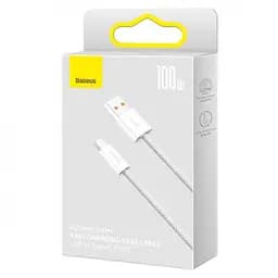Кабель Baseus Dynamic Series Fast Charging Data Cable USB to Type-C 100W 1 м Білий - мініатюра 3