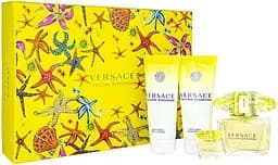  Набор Versace Yellow Diamond (edt 90ml + edt 5ml + b/lot 100ml + sh/gel 100ml)