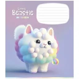 Тетрадь ученическая Little beastie Школярик 012-3248C-1 в косую линию 12 листов