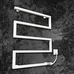 Електрична рушникосушарка Kosser Зета 685x550 ER тайм. білий ЗЗ02ERW, Білий матовий, Праве