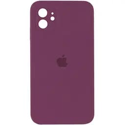 Чехол Epik Silicone Case Square Full Camera Protective AA для Apple iPhone 11, 6.1 Бордовый/Maroon