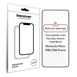 Скло захисне BeCover Motorola Moto G06 / G06 Power 4G Black (714364) - мініатюра 2