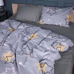 Простирадло MirSon Сатин 22-1373 Gray Starry Sky 110х160 см (2200010474893) - мініатюра 2