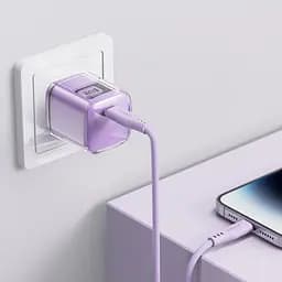 МЗП Acefast A53 Sparkling series PD30W GaN (1USB-C) Alfalfa purple - мініатюра 5