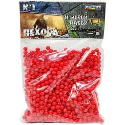 Пластикові кульки для дитячої зброї Colorplas 6 мм 1000 шт. Червоний 1-152