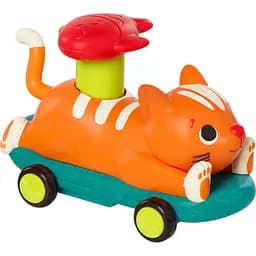 Машинка інерційна Battat Лапкомобілі Котик помаранчева (BX2486Z)