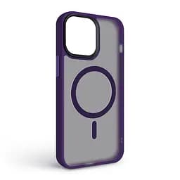 Чехол для Apple iPhone 14 Pro Max, Uniq MagCase, фиолетовый, противоударный, панель-накладка с MagSafe, ударопрочный TPU+PC, с магнитом MagSafe, поддержка полноценной беспроводной зарядки, ArmorStandart (ARM75314) - мініатюра 2