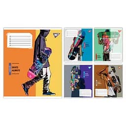 Тетради ученические 48 листов клетка Yes Skate is always, 10 шт. в упаковке