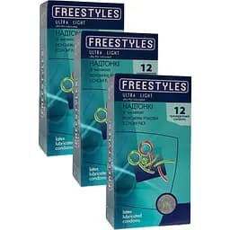 Презервативы Freestyles Ultra Light 3 упаковки х 12 шт.