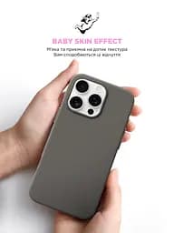 Силиконовый чехол для Apple iPhone 16 Pro, ICON2 Case, серый, противоударный, панель, защита всего корпуса, матовая поверхность Soft Touch, выступает над дисплеем, совместим с защитными стеклами и пленками, с микрофиброй, ArmorStandart (ARM81301) - мініатюра 8