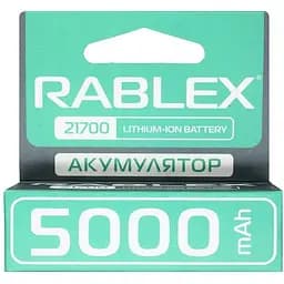 Літій-іонний акумулятор Rablex 21700 5000 mAh 3.7 V (Li-ion) Original зелений - мініатюра 2