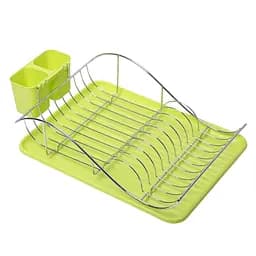 Сушилка для посуды Kamille, с поддоном, хромированная сталь, 49х32х13 см, зеленый (KM-0761A)