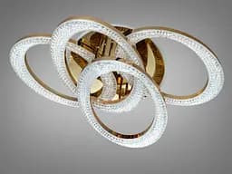 Сучасна стельова LED-люстра Diasha 5607/4L G золото, кільця, 125 Вт, 83 см, 14-20m2 - мініатюра 4