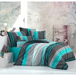 Комплект постільної білизни Belizza Zigo Turquoise Євро Різнобарвний 000230422