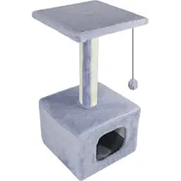 Царапка для кошек Lucky Pet дом Грот 33x33x67 см серая 