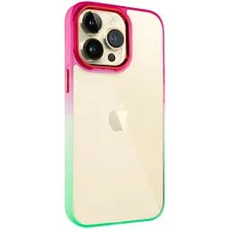 Чехол Epik TPU+PC Fresh sip series для Apple iPhone 13 Pro Max 6.7 Салатовый/Розовый