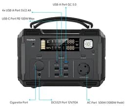 Зарядна станція Choetech BS004 500W [78267] - мініатюра 4