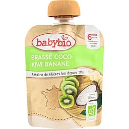 Органічне пюре Babybio з кокосового молока з бананом та ківі 85 г