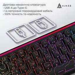 Клавіатура Ajazz NK68 Red switches Side Contour Black (NK68-R-S-B) - мініатюра 8