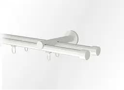 Карниз дворядний стіновий імпресійний Арешт Білий комплект Заглушка 325 см - мініатюра 2