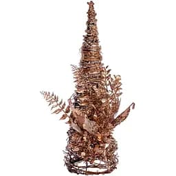 Декоративное украшение Yes! Fun Елка-Конус с декором 46 см ротанг золотое (974570)