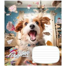 Тетрадь ученическая Stay Positive Школярик 012-3320C-5 в косую линию 12 листов
