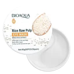 Патчі під очі від темних кіл і набряків Bioaqua Rice Raw Pulp, 60 шт