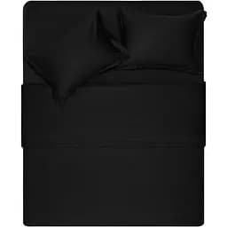 Простыня Ardesto Mix & Match Premium сатин 240x260 см черная (ART2426FSL)