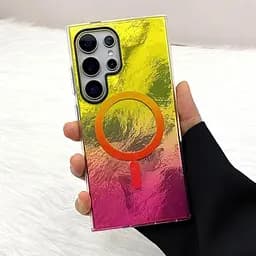 Чохол TPU Shiny Mountain (MagFit) для Samsung Galaxy S24 Ultra Yellow / Pink - мініатюра 2