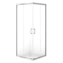 Душевая кабина Cersanit Brasco 80x80 см квадратная раздвижная прозрачное стекло без поддона хром S168 -005, прозрачный, хром