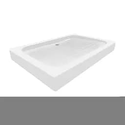 Душовий піддон Kapielka ST120x80x14 низький прямокутний діаметр зливу 52 мм Lidz Білий - мініатюра 2