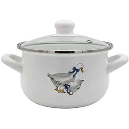 Кастрюля Verona эмалированная со стеклянной крышкой 1.6 л (VR-0002-16)