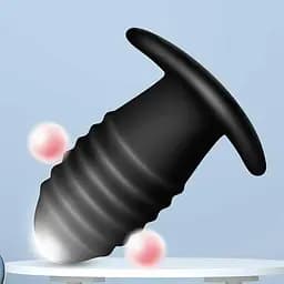 Силіконовий анальний вібратор водостійкий унісекс чорний 5 см