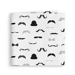 Пелюшки муслінові Cosas Mustache 75x75 см, білі - мініатюра 2