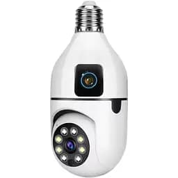 IP-камера відеоспостереження UKC SQ02 E27 Wi-Fi White