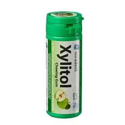 Жувальна гумка з ксилітолом Xylitol Chewing Gum Apple для дітей 30 шт, Miradent