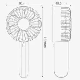 Портативний вентилятор XiaomiVH Portable Handheld Fan F03 Grey - мініатюра 8