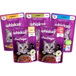 Набір вологий корм для котів у желе Whiskas Мікс 850 г (85 г x 10 шт.)