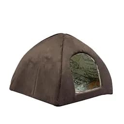 Будиночок для кота Пухнастики Юрта 40x40x35 см шоколадний