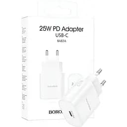Мережевий зарядний пристрій Borofone BA82A 1 х Type-C PD25W