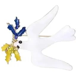 Брошь Голубь мира брошь-булавка символ Украины