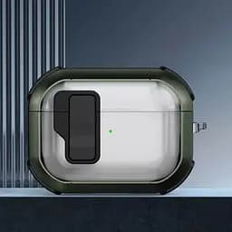 Футляр протиударний Locking Button для навушників Airpods Pro Apple Green - мініатюра 2