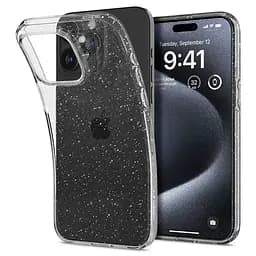 Прозрачный чехол с блесткаами Spigen Liquid Crystal Glitter для Iphone 15 Pro (6.1") Crystal Quartz ACS06701