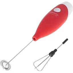 Спінювач молока з віночком на підставці Camry CR 4501 червоний (капучинатор, нержавіюча сталь)