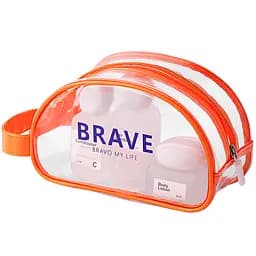 Органайзер-косметичка LoveYouHome прозора 21х10х12 см помаранчева (59049)