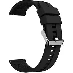 Ремінець силіконовий Tamister для годинника 22 мм Type D чорний