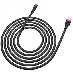 USB Cable Hoco U72 Forest Silicone Type-C Black 1.2m - мініатюра 2