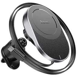 Автотримач з БЗП Hoco HW12 Guardian magnetic (air outlet) Black / Gray - мініатюра 5